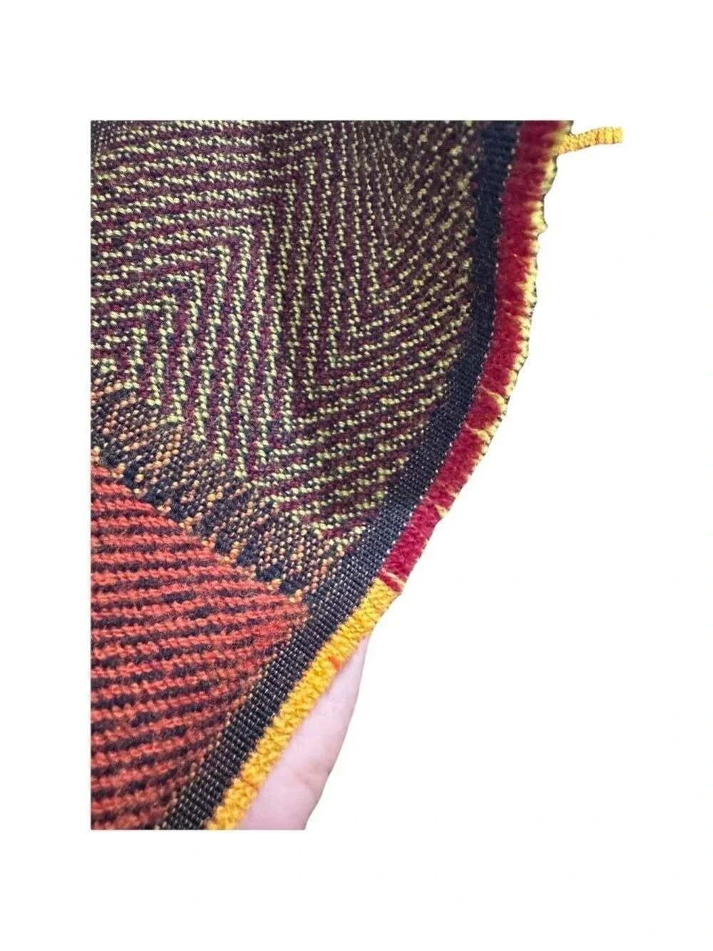 Etro Milano Womens Lama Wool Chevron Print Scarf /Shawl Multicolor MRSP $1090